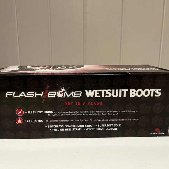 Rip Curl Flash Bomb Wetsuit Booties 3MM Hidden Split Toe, Sz. 8M - Picture 2 of 12